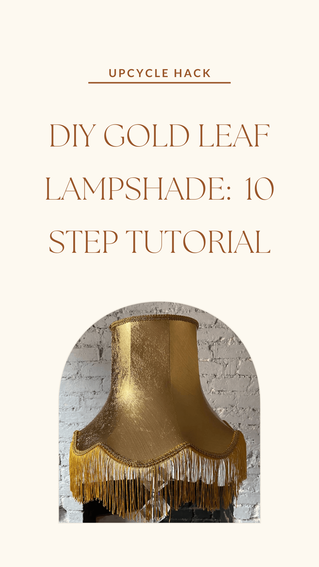 DIY Gold Leaf Lampshade: How to Gild a Lampshade